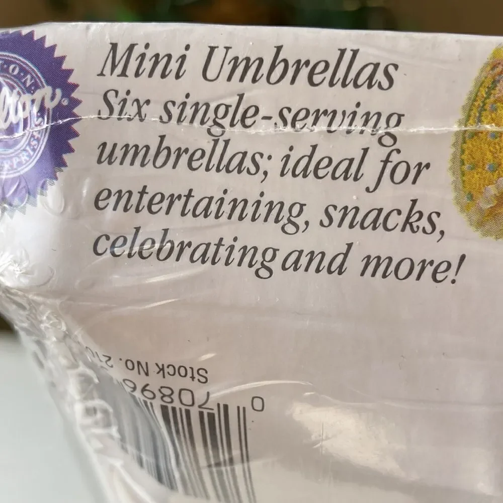 Vintage 1994 Wilton Cake Desserts Mold Pan Mini Umbrellas New Showers Parties